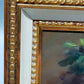 B. Wagner – Violette Blüte in Vase – Klassisches Ölgemälde im Goldrahmen