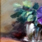 B. Wagner – Violette Blüte in Vase – Klassisches Ölgemälde im Goldrahmen