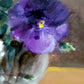 B. Wagner – Violette Blüte in Vase – Klassisches Ölgemälde im Goldrahmen