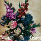 Klassisches Glasbild mit Blumenmotiv Farbenfrohe Dekoration