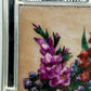 Klassisches Glasbild mit Blumenmotiv Farbenfrohe Dekoration