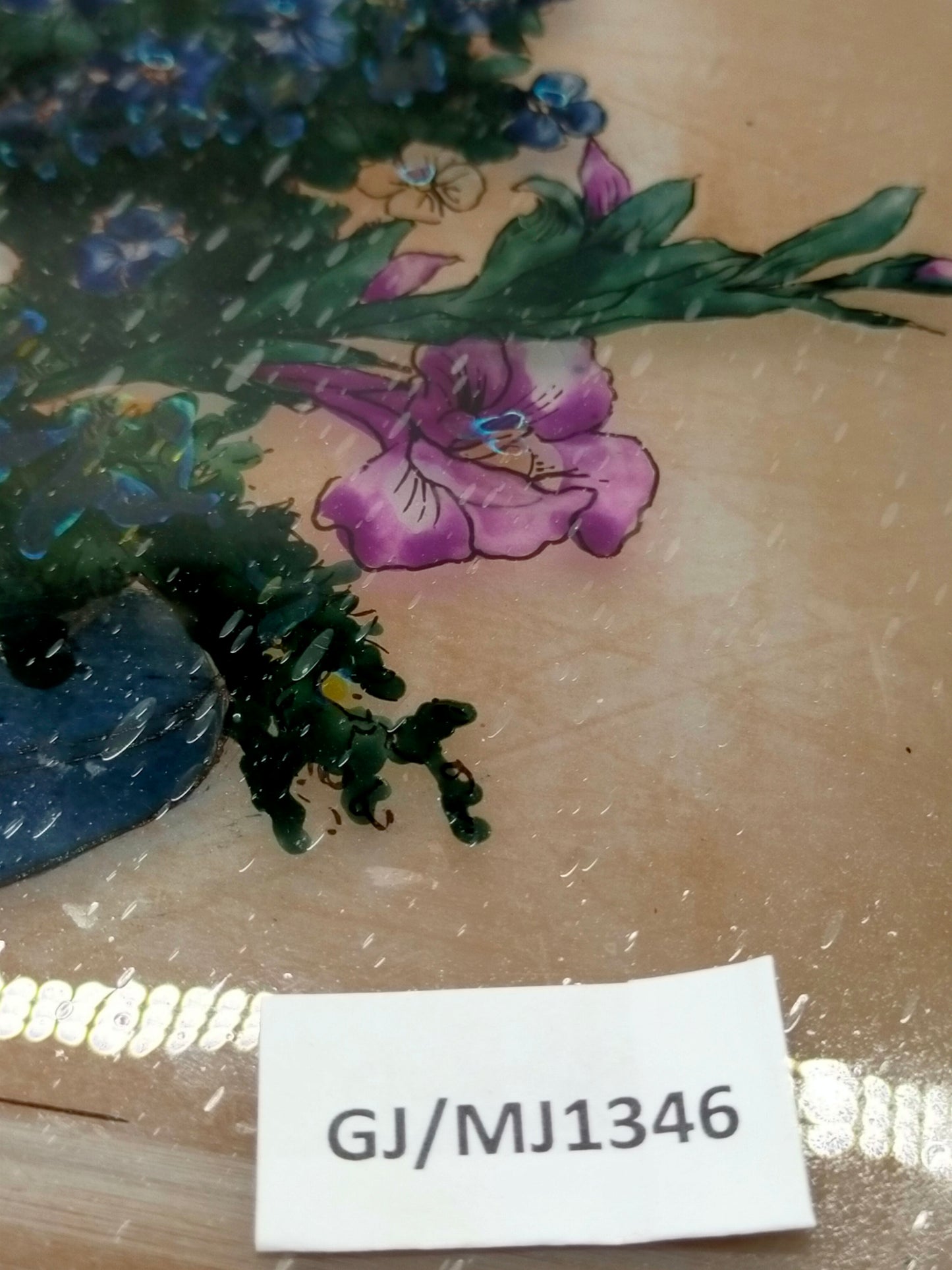 Klassisches Glasbild mit Blumenmotiv Farbenfrohe Dekoration
