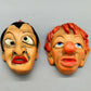 Keramik Weber Köln Wandmasken Set Handarbeit Clowns / Fratzen