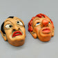 Keramik Weber Köln Wandmasken Set Handarbeit Clowns / Fratzen