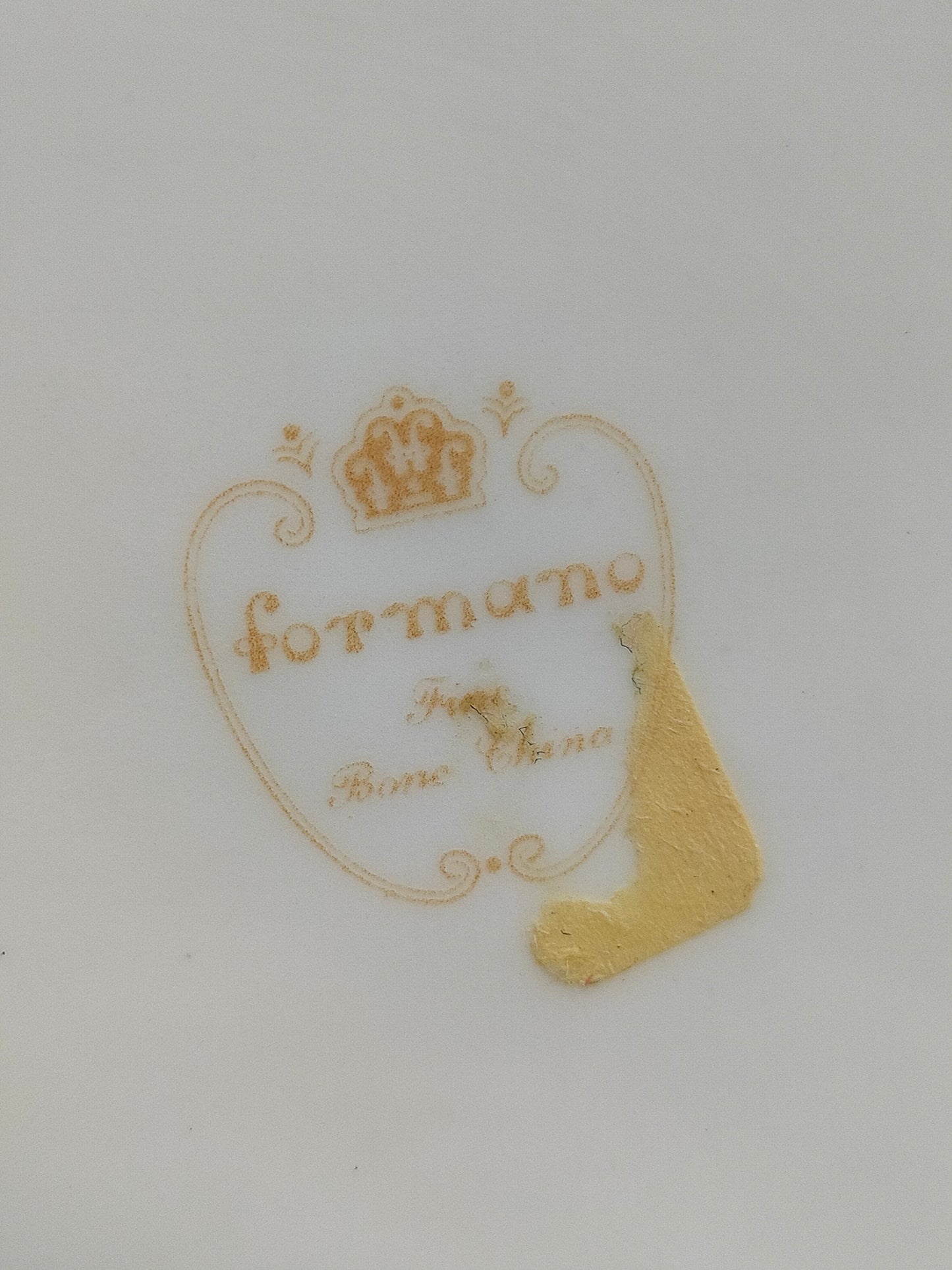 Formano Porzellan Körbchen Zierteil mit Blüten & Griff