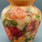 Große Vintage Keramik Vase mit Rosen-Serviettentechnik