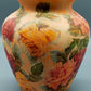Große Vintage Keramik Vase mit Rosen-Serviettentechnik