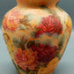 Große Vintage Keramik Vase mit Rosen-Serviettentechnik