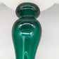 Elegante Glasfußschale – Kunstglas Fußschale in Grün & Weiß Opak
