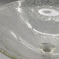 Elegante Fußschale aus Pressglas  Feines Ornament-Muster