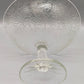 Elegante Fußschale aus Pressglas  Feines Ornament-Muster