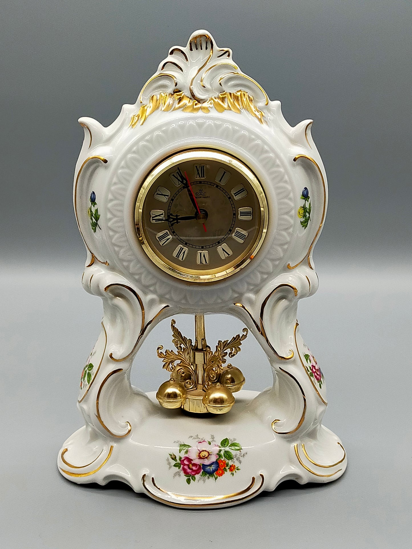 Elegante Meister-Quarz Porzellan Tisch Uhr