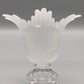 Elegante Glasvase aus Satin glas Kelchform im Art-Déco-Stil