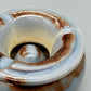Vintage Keramik Aschenbecher mit Deckel Blau-Braune Laufglasur