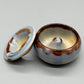 Vintage Keramik Aschenbecher mit Deckel Blau-Braune Laufglasur