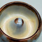 Vintage Keramik Aschenbecher mit Deckel Blau-Braune Laufglasur