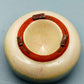 Vintage Keramik Aschenbecher mit Deckel Blau-Braune Laufglasur