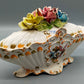 Italienische Bassano Keramik Terrine Handbemalte Deckeldose mit Rosen