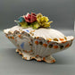 Italienische Bassano Keramik Terrine Handbemalte Deckeldose mit Rosen