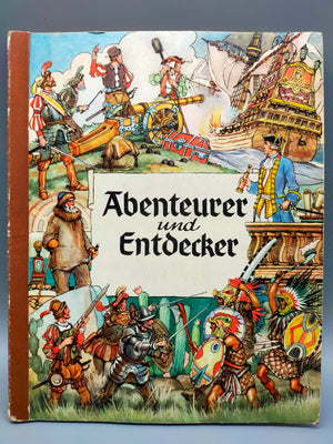 Abenteuer und Entdecker Antikes Bilderbuch mit Karten & Illustrationen