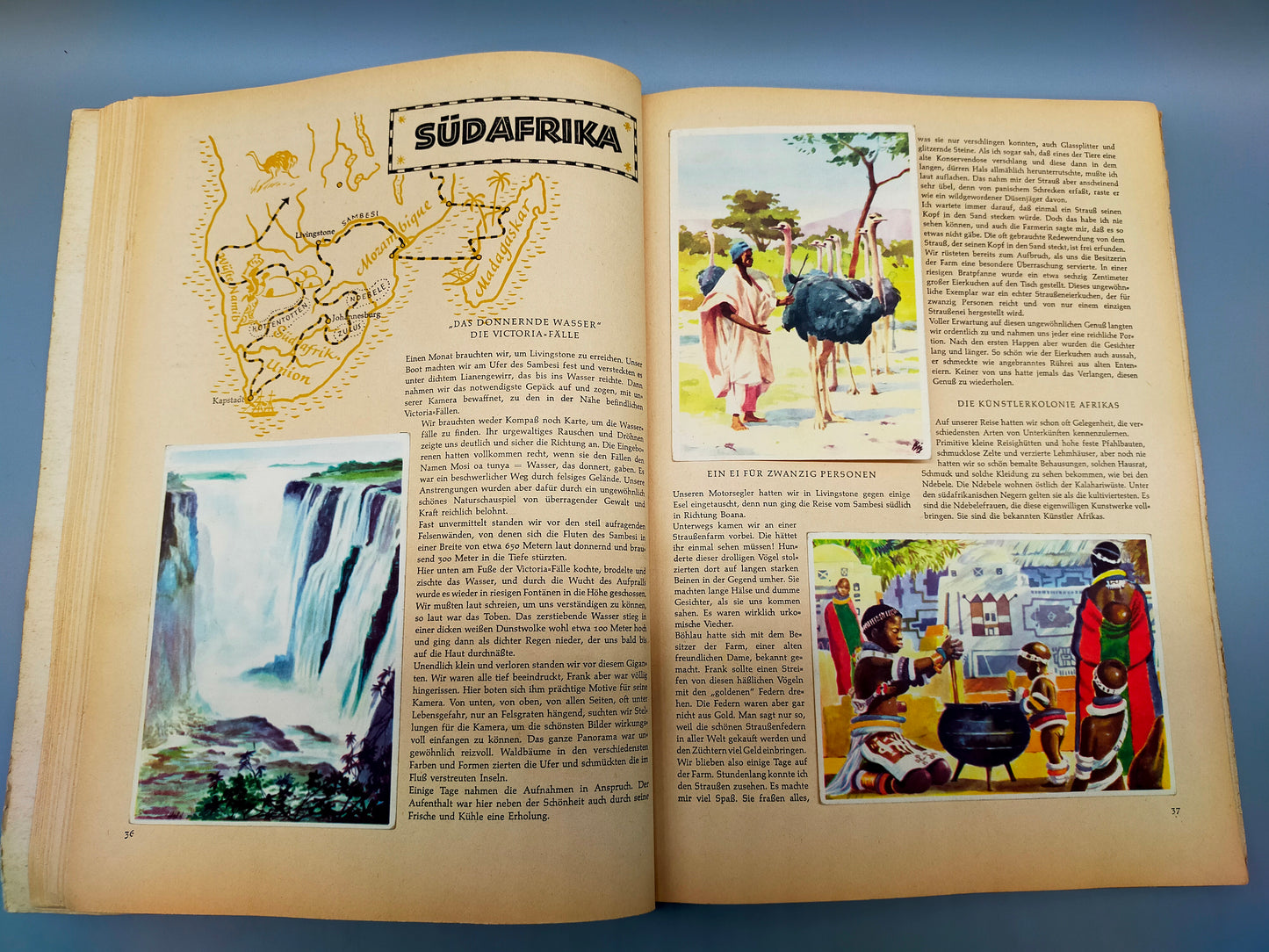 Klassisches Jugendbuch Afrika – Bunte Karten & Illustrationen