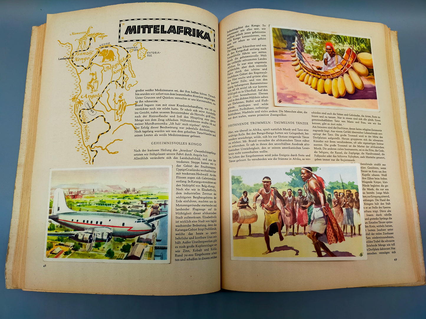 Klassisches Jugendbuch Afrika – Bunte Karten & Illustrationen