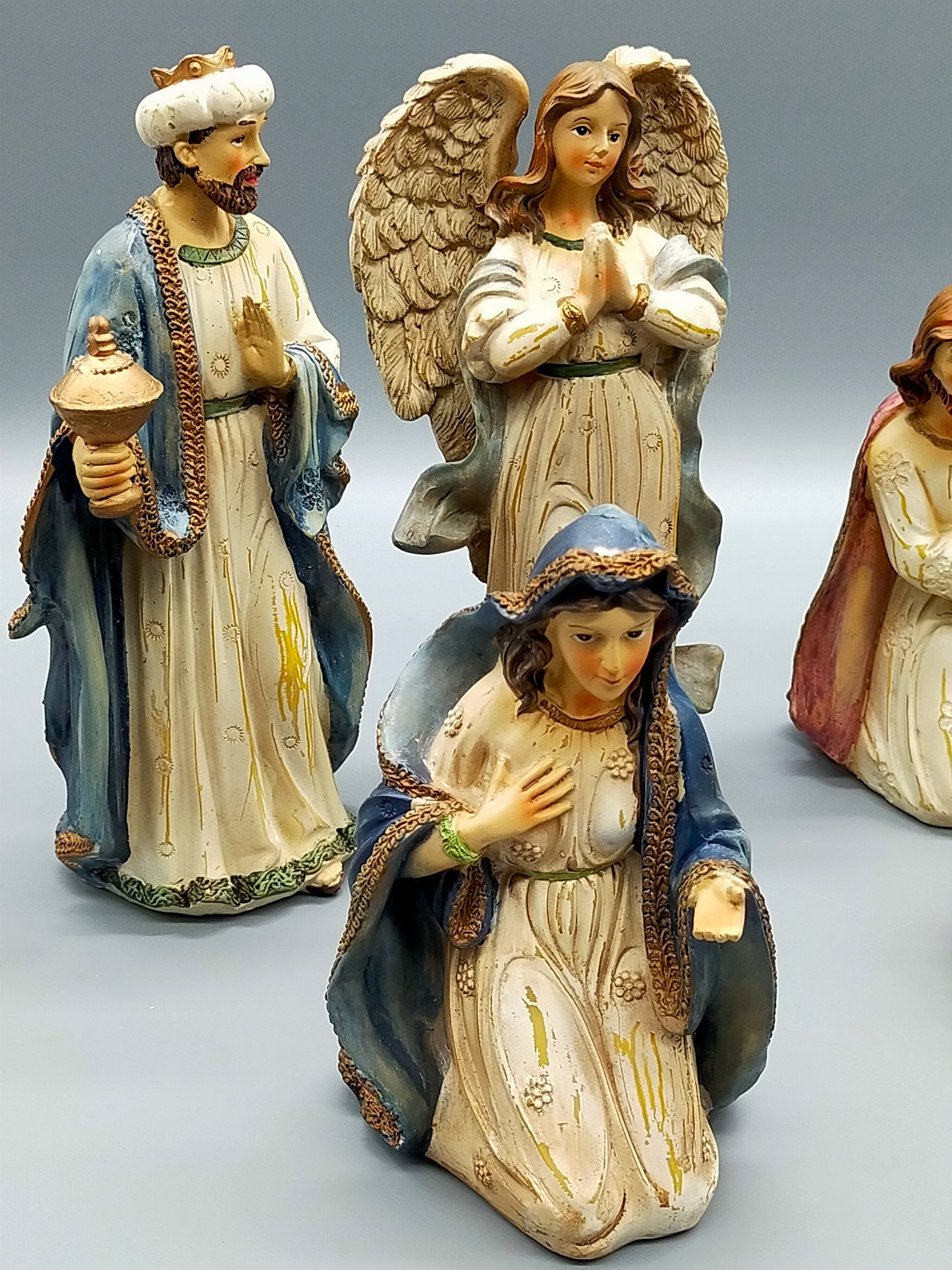 Krippenfiguren Set 8-teilig Detaillierte Weihnachtsdekoration