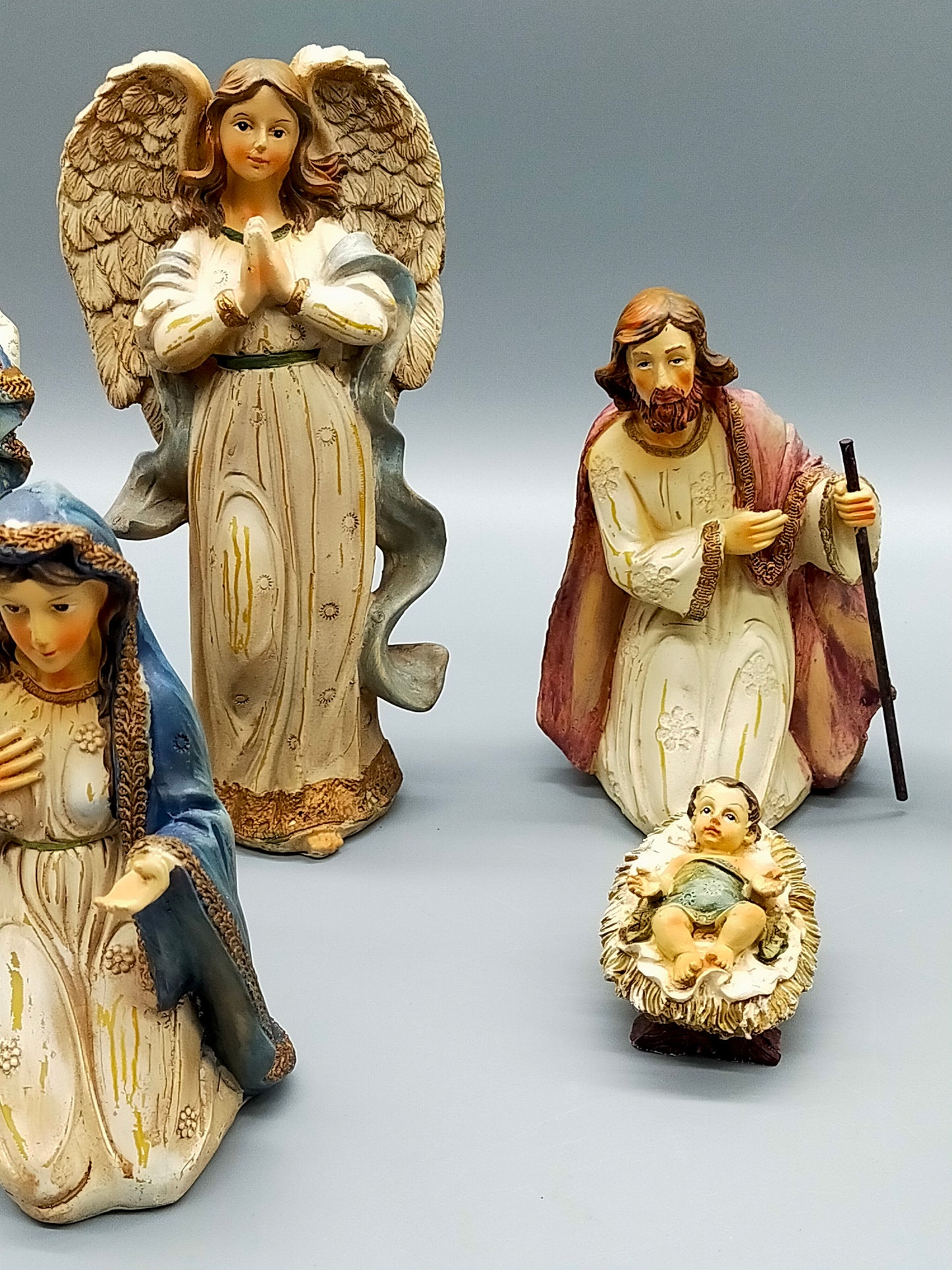 Krippenfiguren Set 8-teilig Detaillierte Weihnachtsdekoration