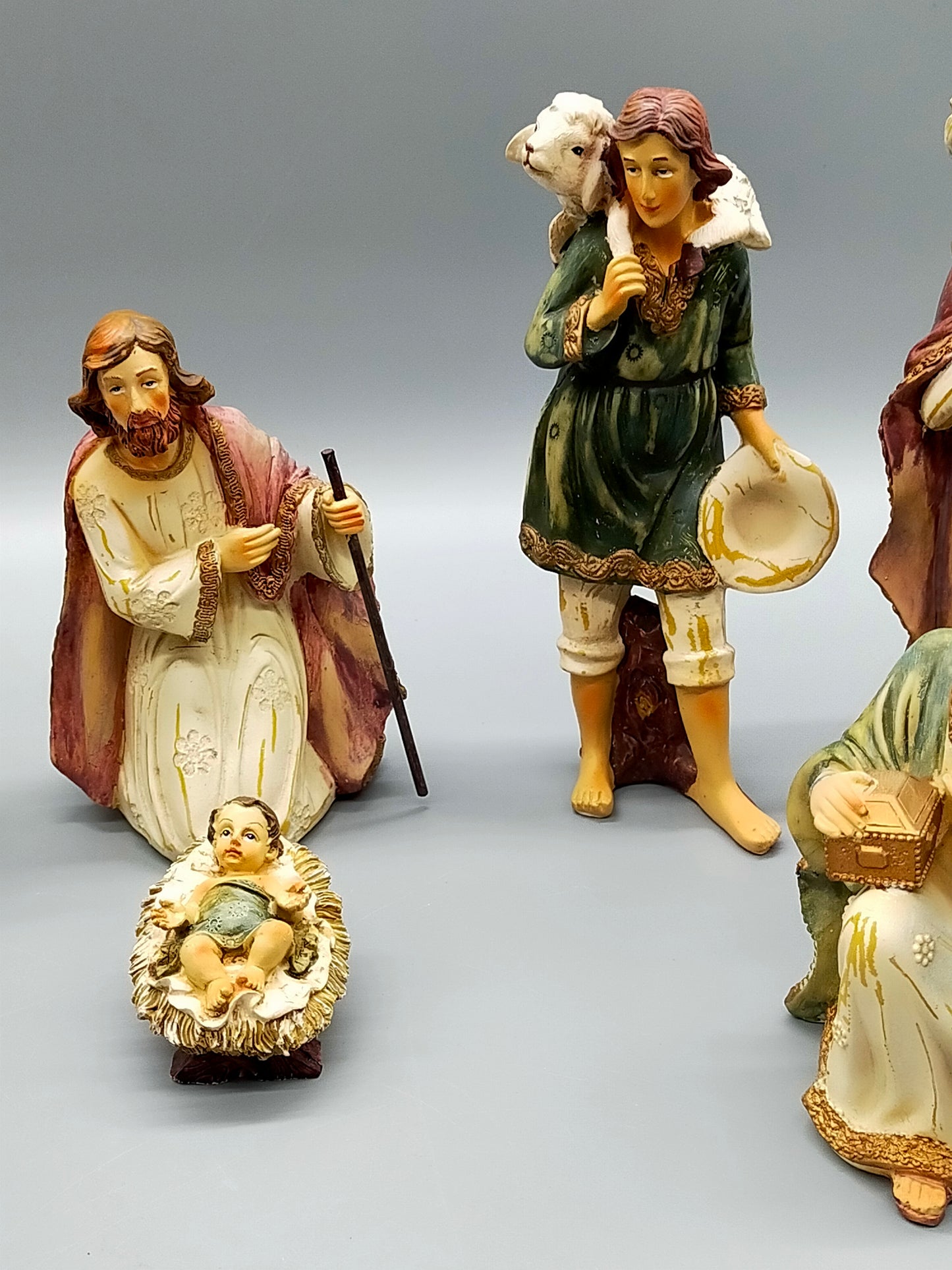 Krippenfiguren Set 8-teilig Detaillierte Weihnachtsdekoration