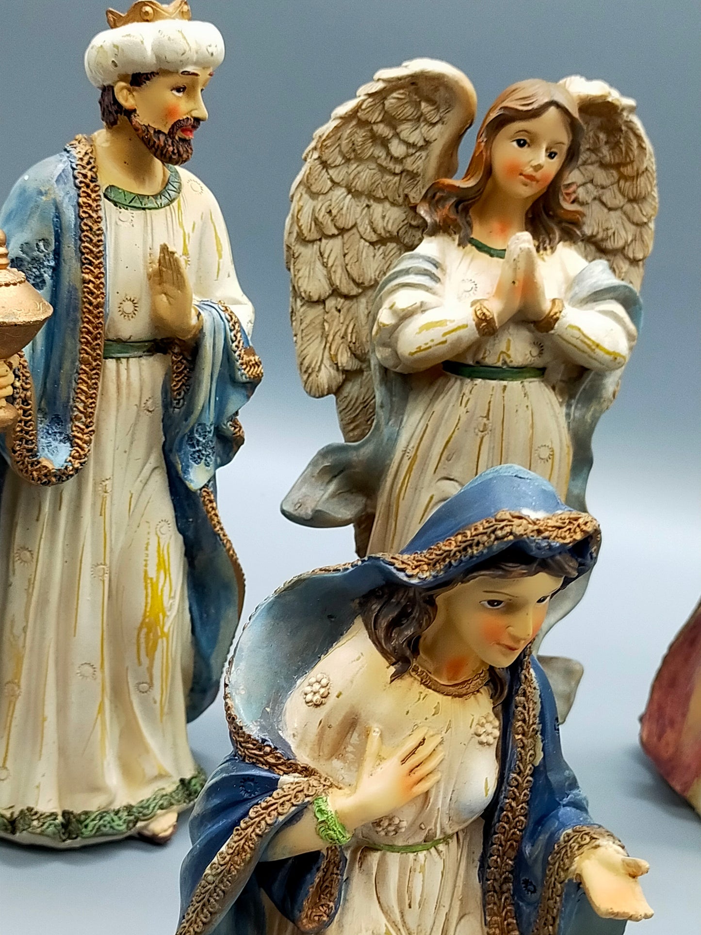 Krippenfiguren Set 8-teilig Detaillierte Weihnachtsdekoration