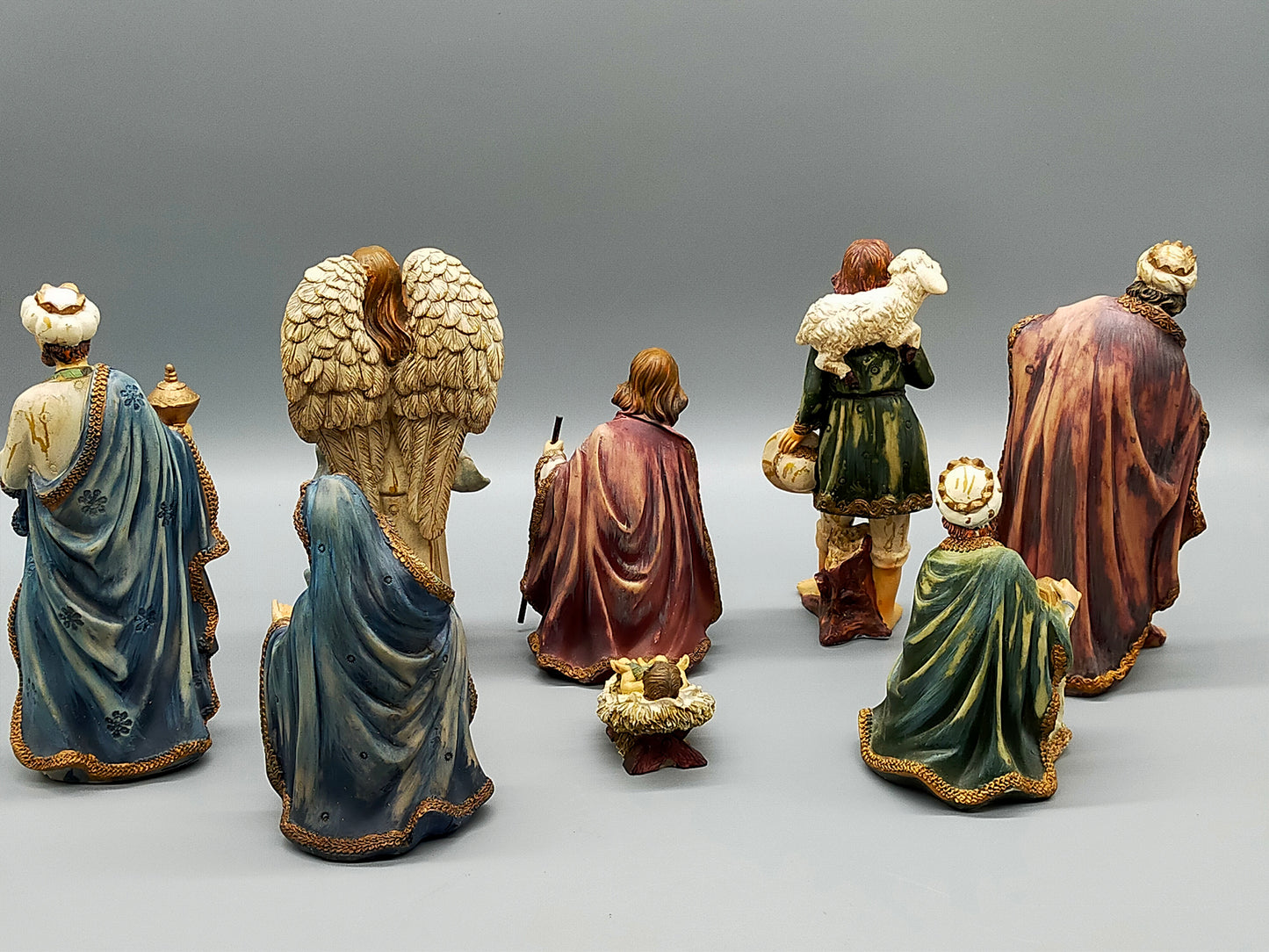 Krippenfiguren Set 8-teilig Detaillierte Weihnachtsdekoration