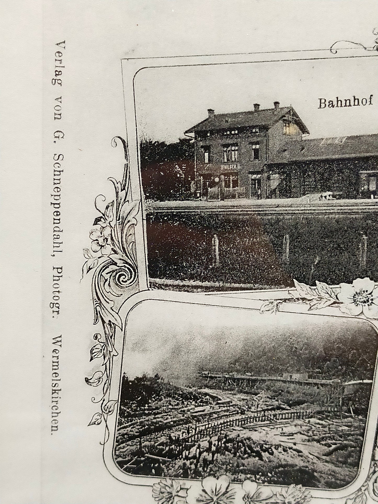 G. Schneppendahl (XX) Gruss aus Hilgen Mehrbild-Ansichtskarte im Rahmen
