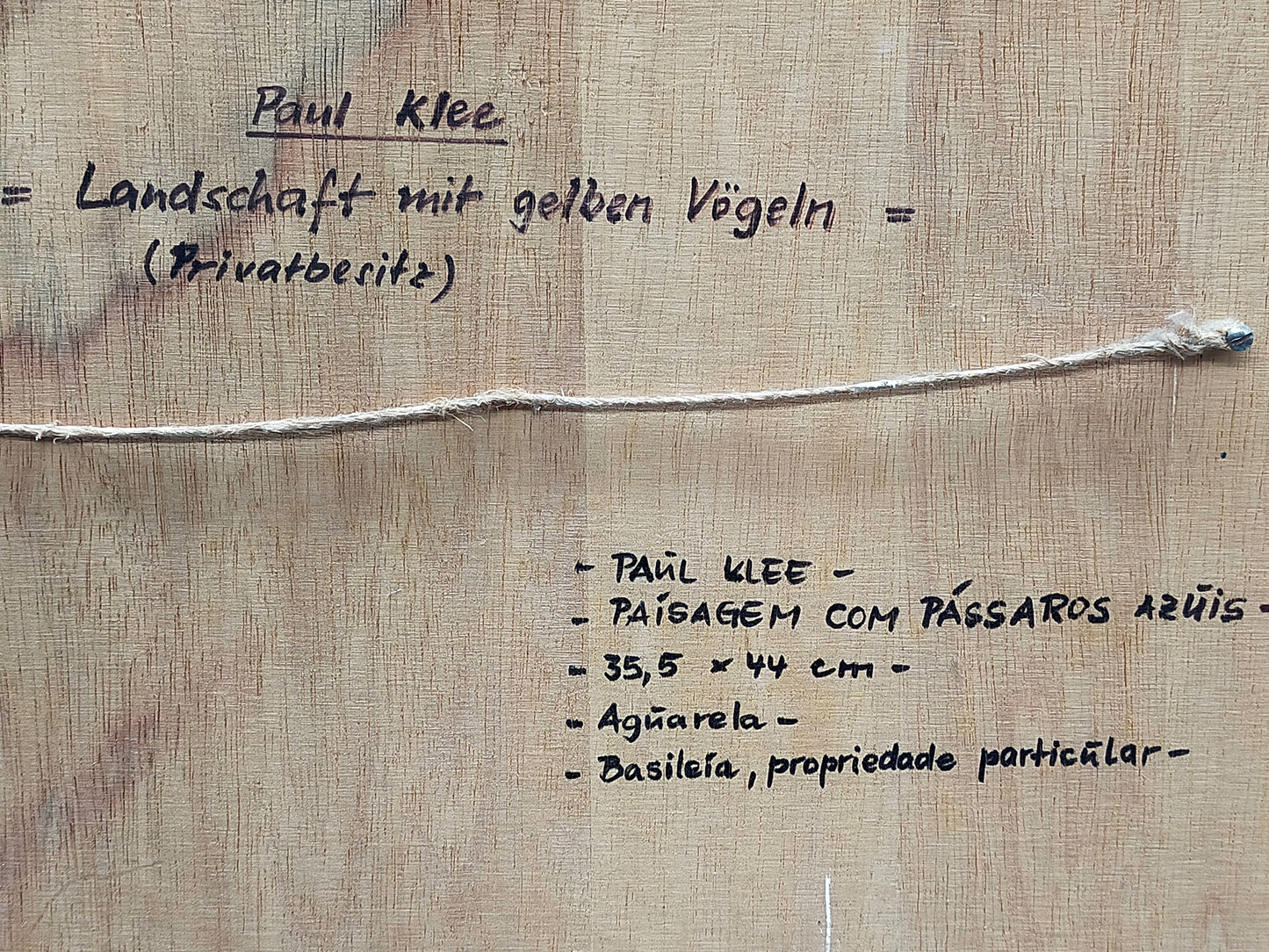 Paul Klee – Landschaft mit gelben Vögeln Kunstdruck auf Holz