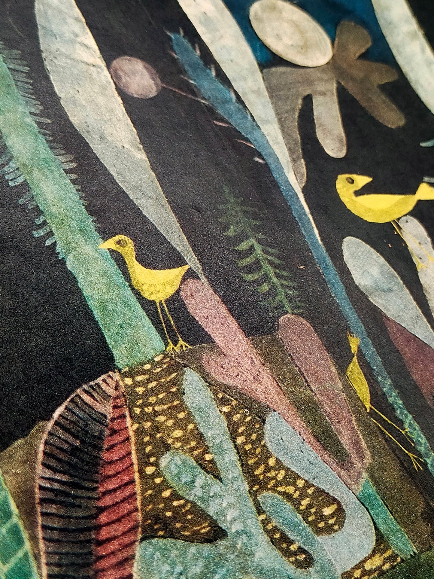 Paul Klee – Landschaft mit gelben Vögeln Kunstdruck auf Holz