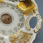 Antike Porzellanschale mit Goldstaffage & Griff  J.G. & Z. Handelsmerk