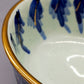 H. Bequet Quaregnon Fußschale Belgische Vintage Keramik mit Gold