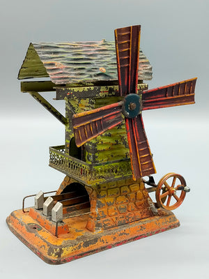 Antike Blech-Windmühle Nostalgisches Blechspielzeug