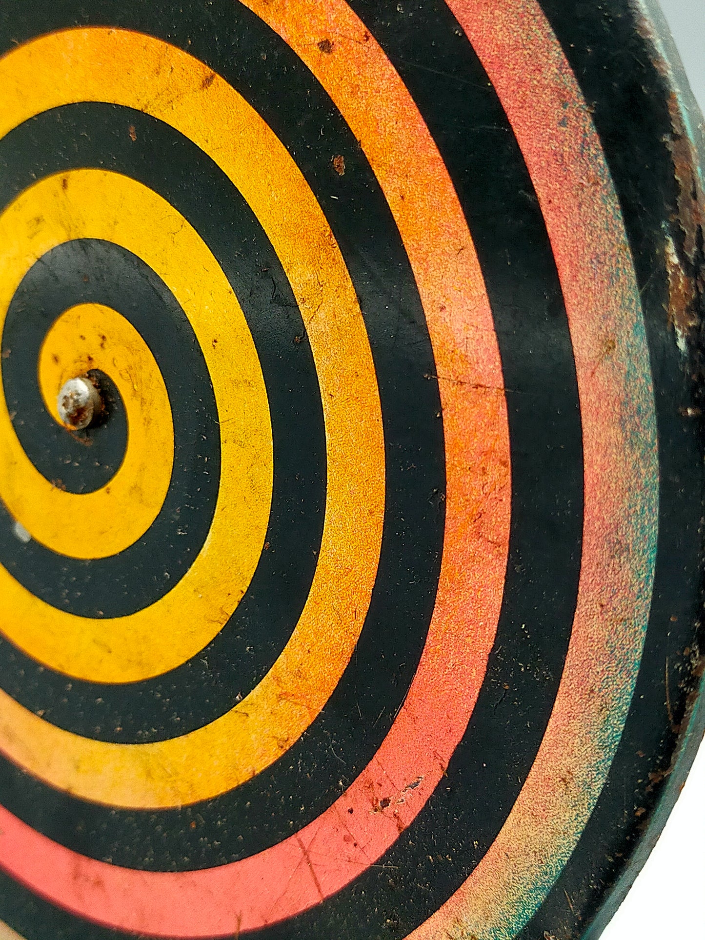 Antikes Blechspielzeug Spirale Optische Illusion Hypnosescheibe