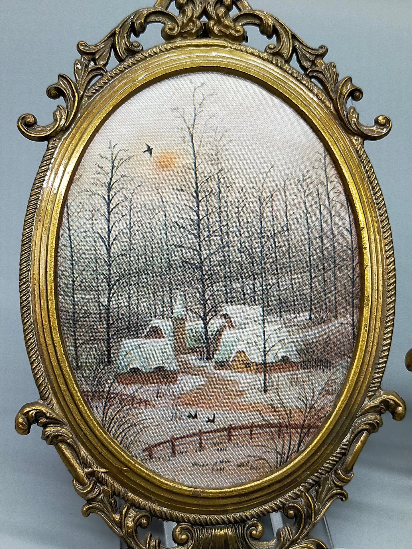 Deutsche Schule (XX) 4 Miniatur Landschaftsbilder