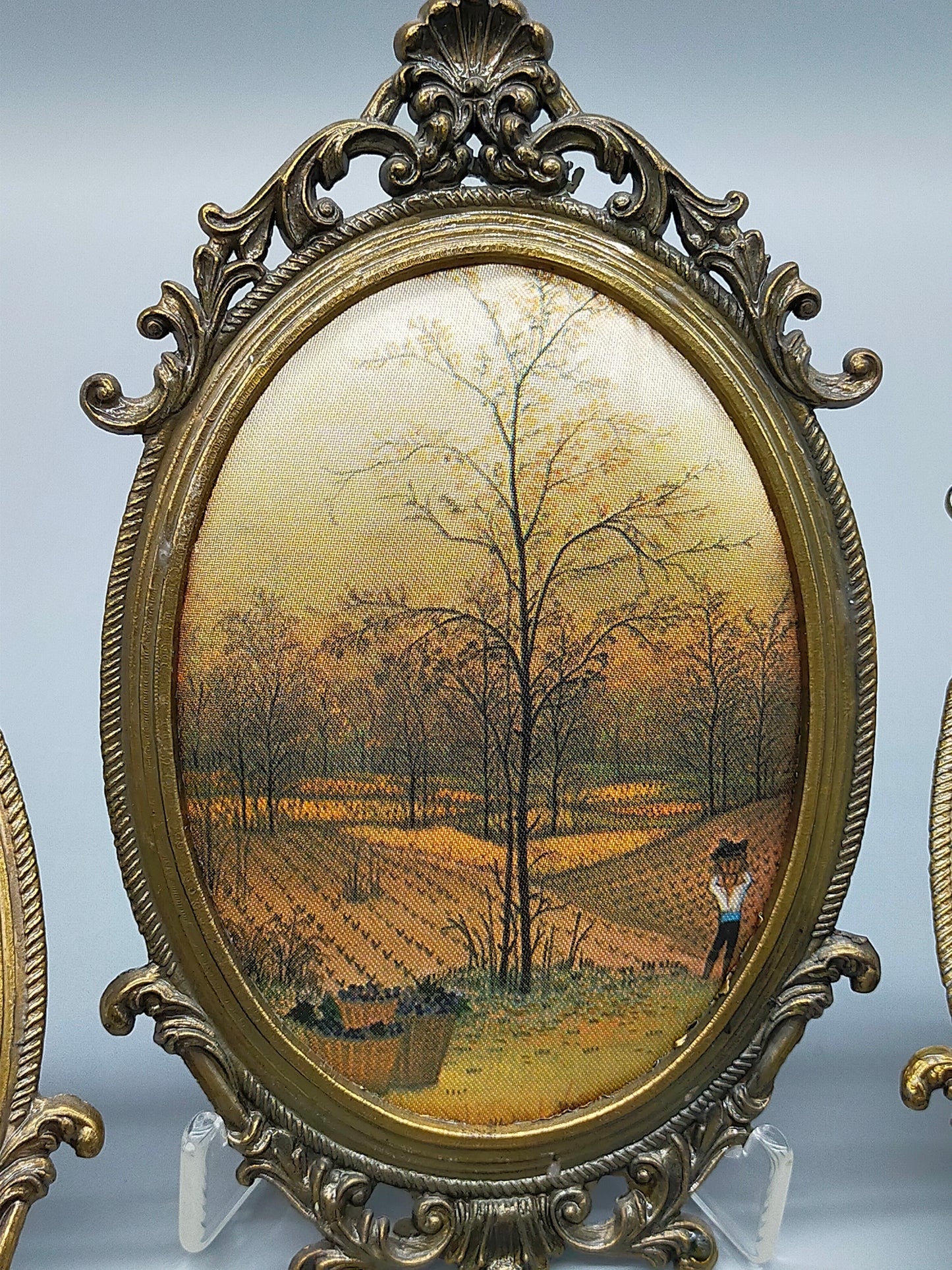 Deutsche Schule (XX) 4 Miniatur Landschaftsbilder