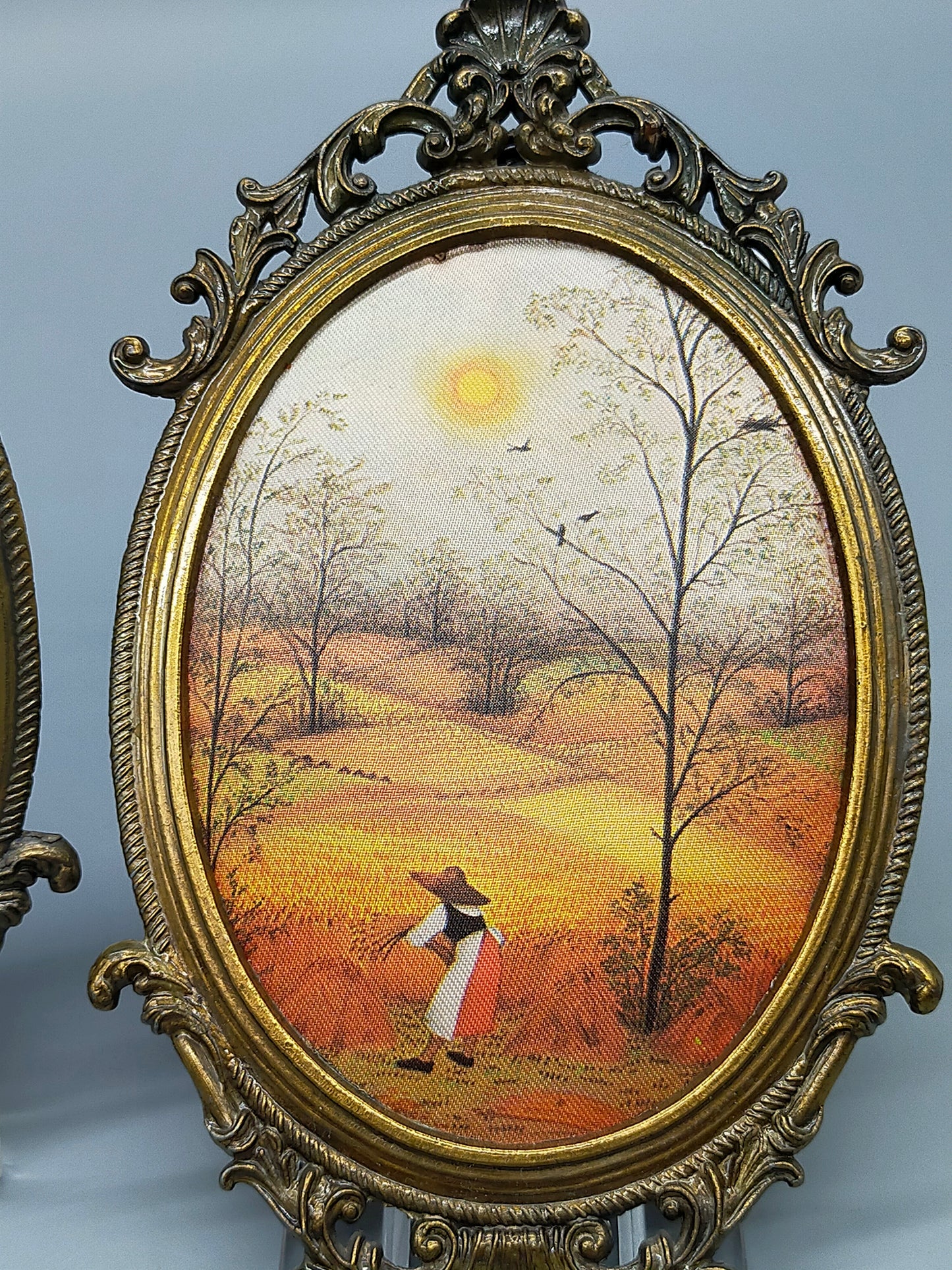 Deutsche Schule (XX) 4 Miniatur Landschaftsbilder