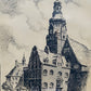 W. Winterhagen Historische Architekturansicht mit Turm