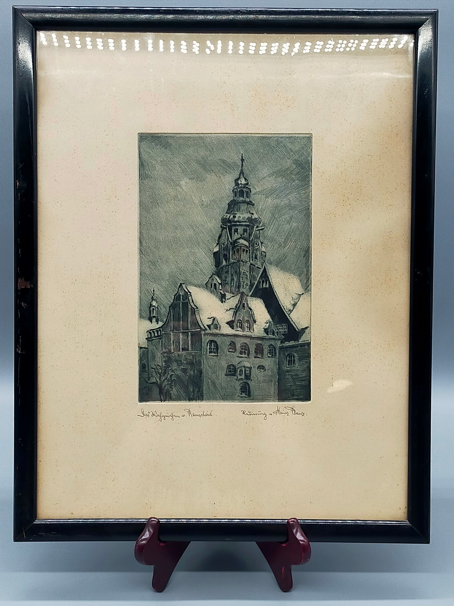 Heinz Planz - Das Wahrzeichen von Remscheid - Original Radierung