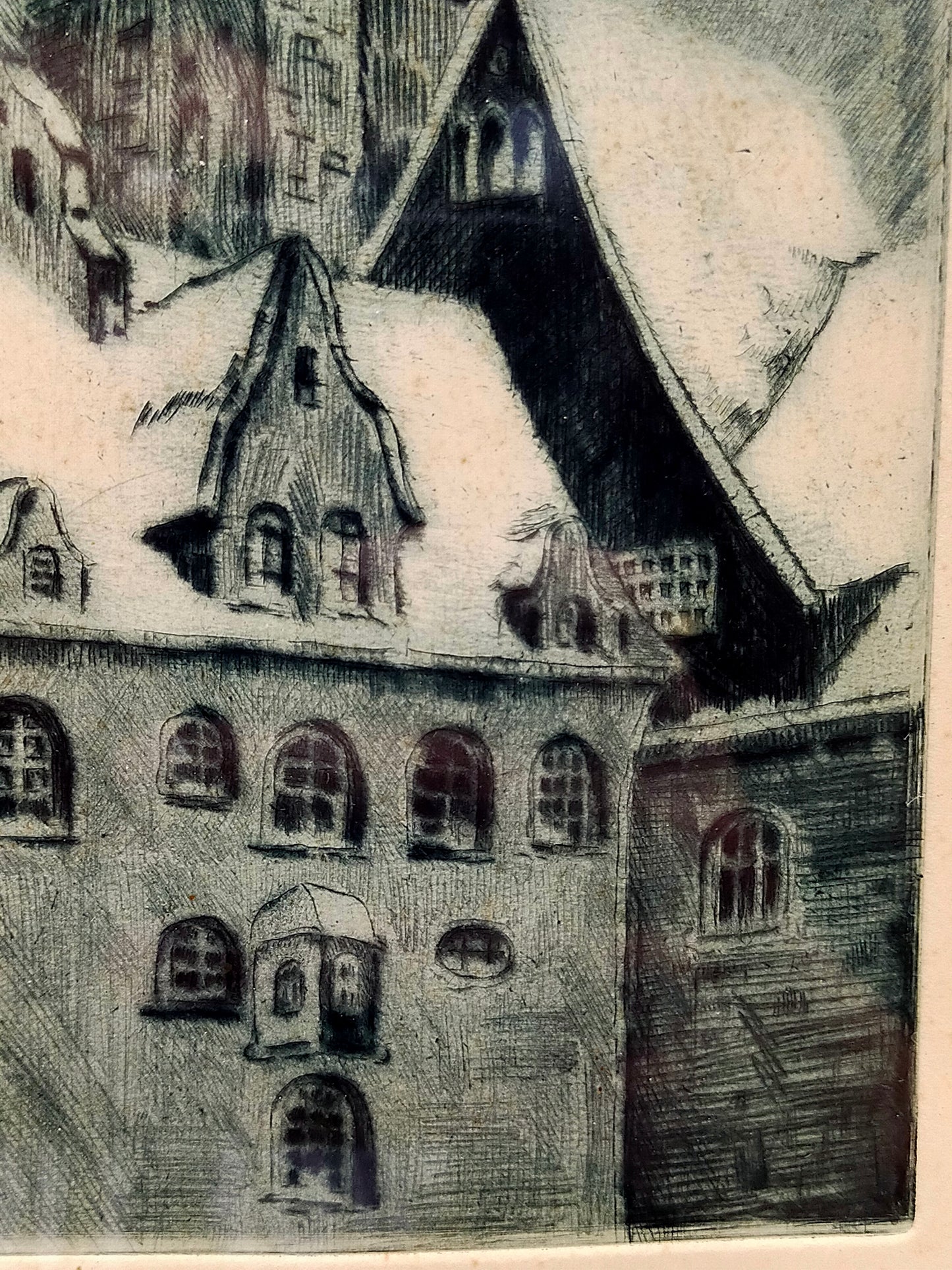 Heinz Planz - Das Wahrzeichen von Remscheid - Original Radierung