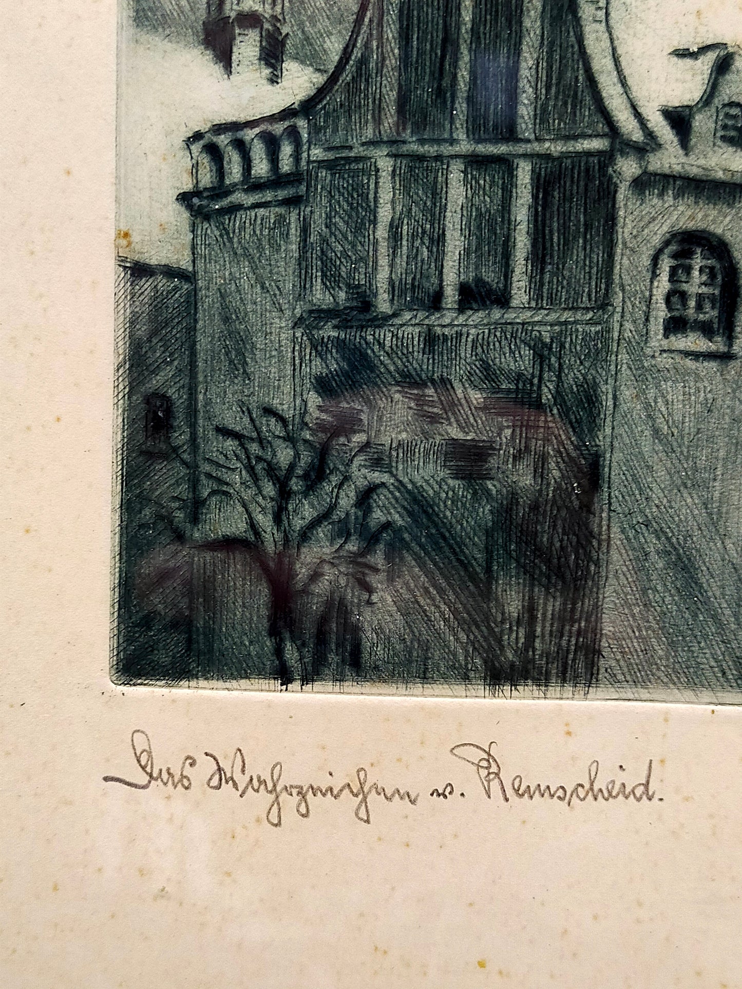 Heinz Planz - Das Wahrzeichen von Remscheid - Original Radierung