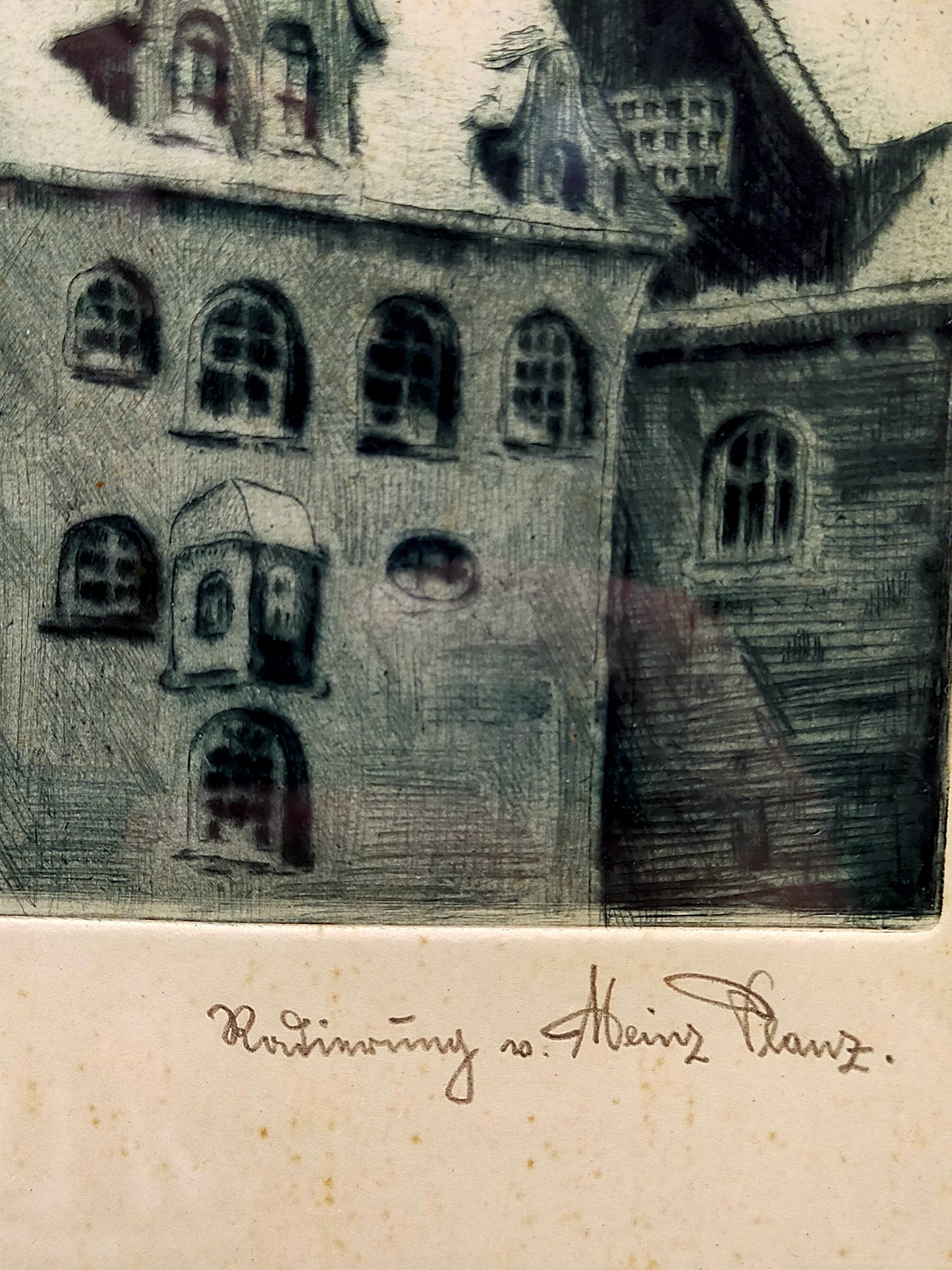 Heinz Planz - Das Wahrzeichen von Remscheid - Original Radierung