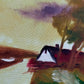 L. Hiller (2012) Idyllische Flusslandschaft mit Reetdachhaus Gemälde
