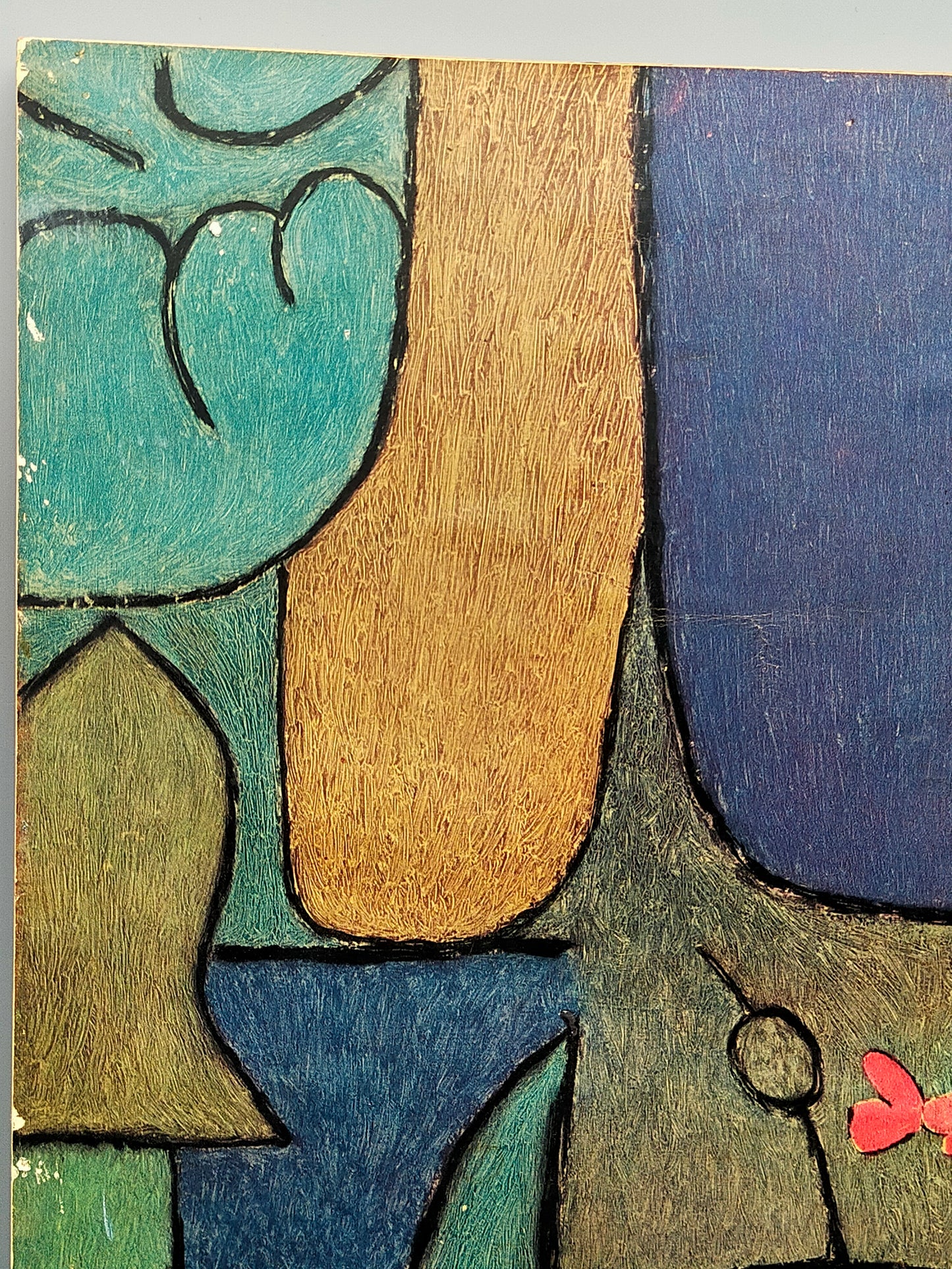 Nach Paul Klee Unterwassergarten Abstrakter Kunstdruck auf Holz