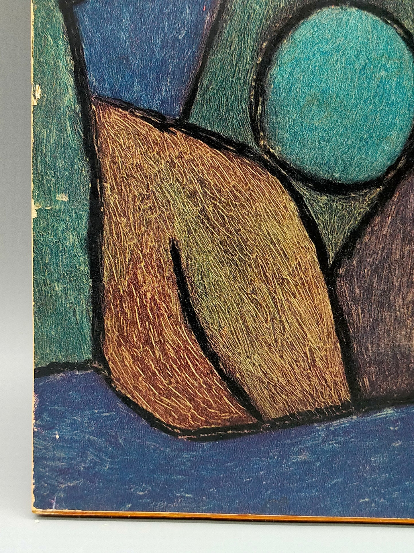 Nach Paul Klee Unterwassergarten Abstrakter Kunstdruck auf Holz