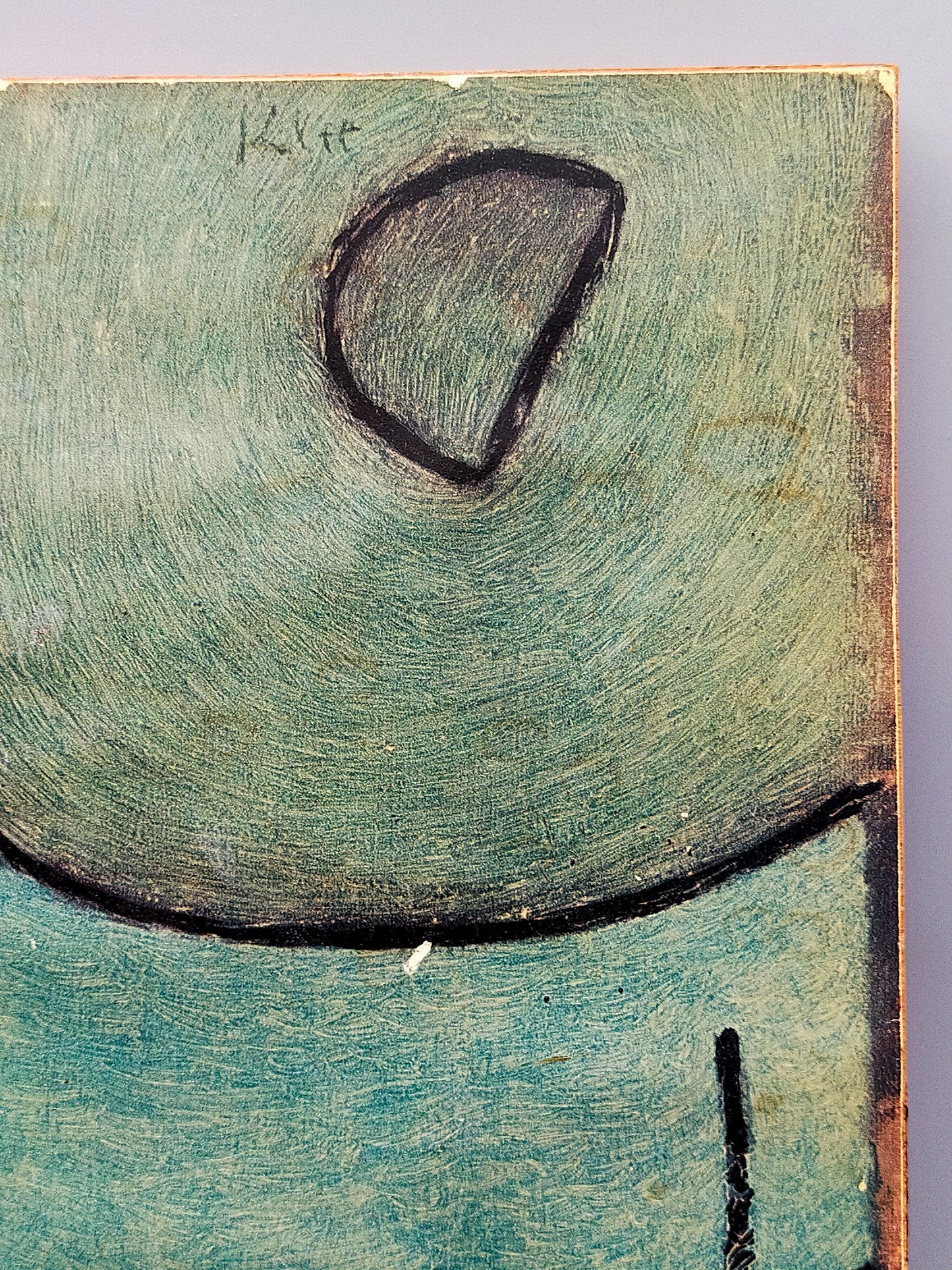 Nach Paul Klee Unterwassergarten Abstrakter Kunstdruck auf Holz
